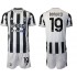 Camisola Juventus Leonardo Bonucci 19 Criança Equipamento Primeiro 2021-2022 Manga Curta